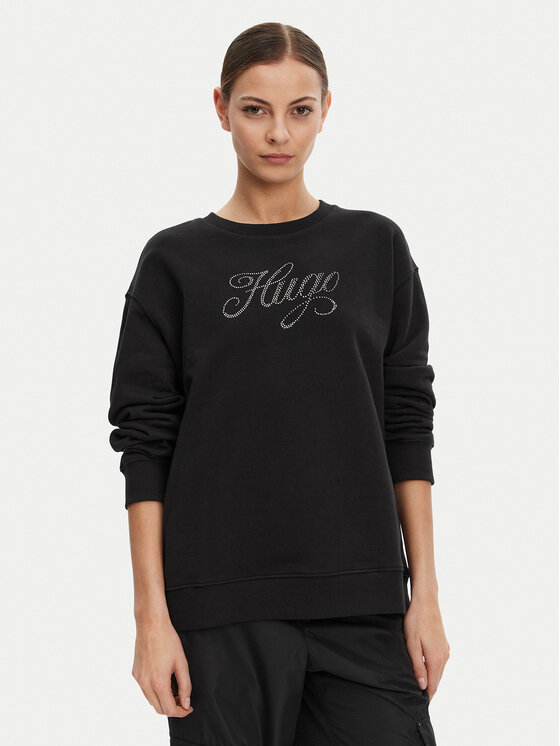 HUGO HUGO Bluză 50537246 Negru Oversize