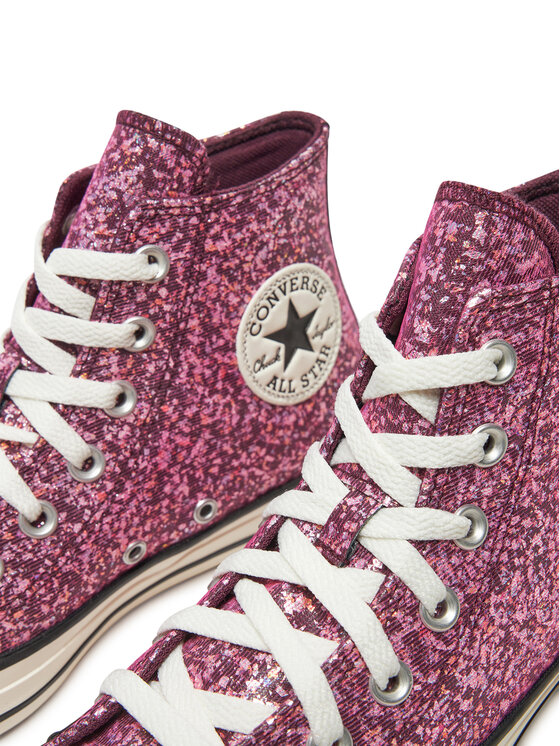 Converse Sneakers aus Stoff Chuck Taylor All Star Glitter A11137C Rosa Modivo