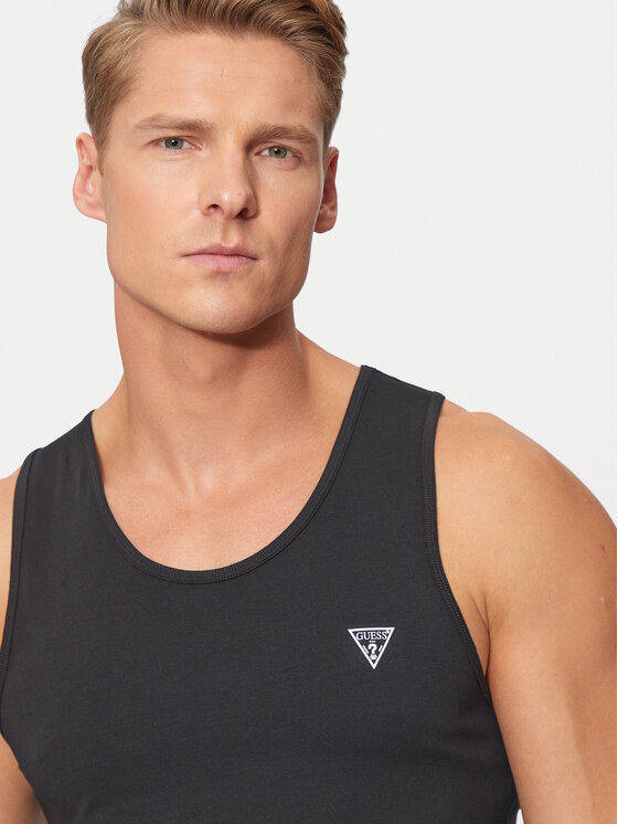 Guess Guess Tank top U97M02 KCD31 Czarny Regular Fit
