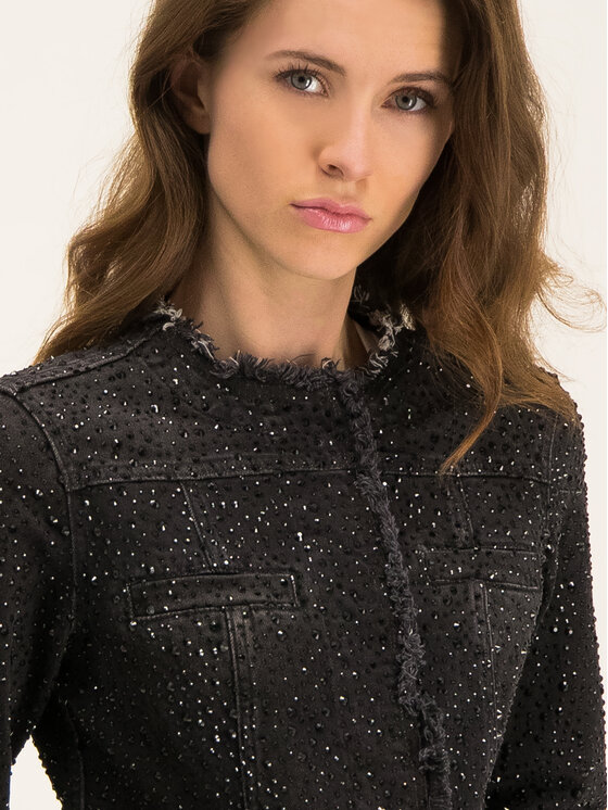 Liu Jo Liu Jo Τζιν μπουφάν Giacca Corta Kate U69057 D4368 Μαύρο Regular Fit