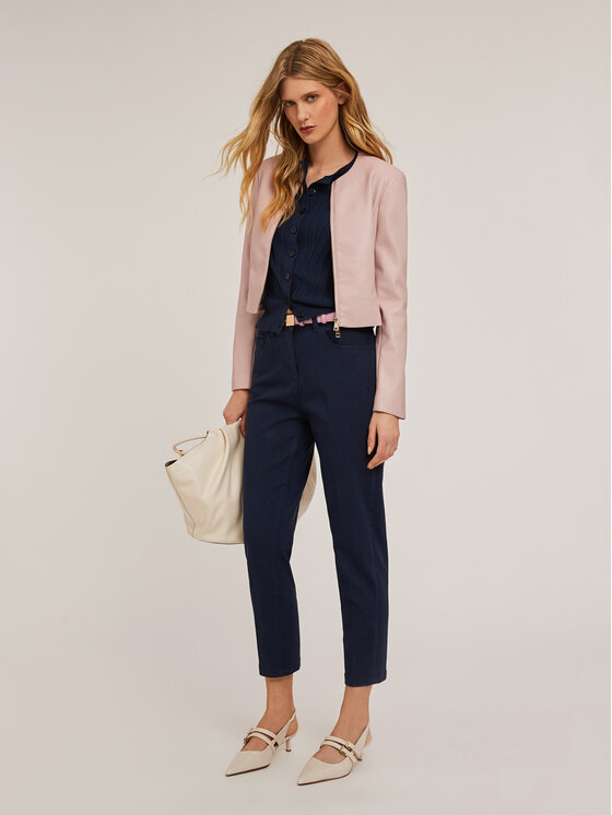 Motivi Motivi Kurtka z imitacji skóry R317Q101012N006 Różowy Regular Fit