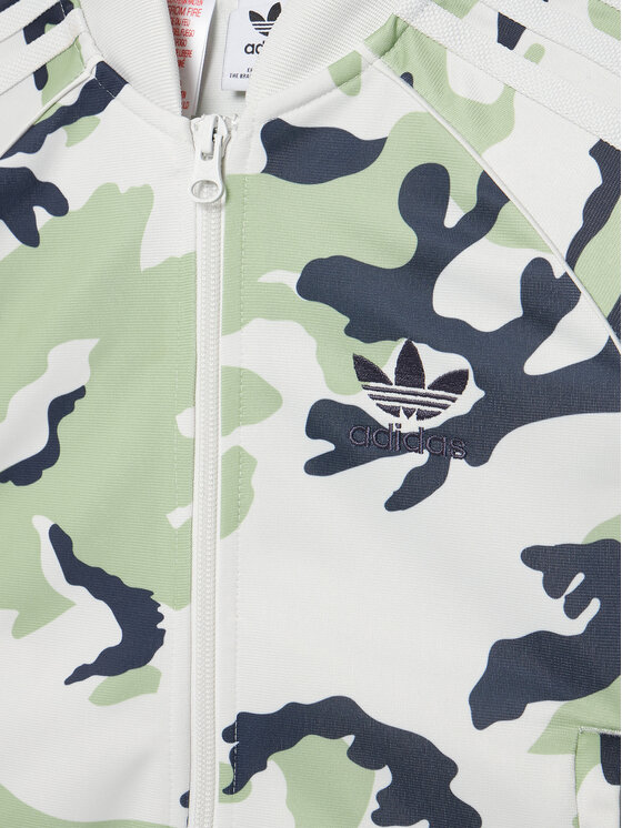 adidas adidas Pulóver Camo Sst Track HF7448 Zöld Regular Fit