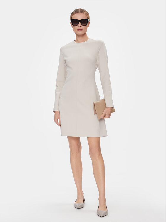 Calvin Klein Calvin Klein Sukienka codzienna Hw Viscose Fit & Flare Dress K20K206336 Beżowy Regular Fit