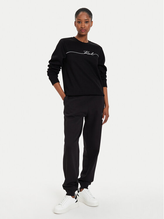 KARL LAGERFELD KARL LAGERFELD Mikina 245W1806 Čierna Regular Fit