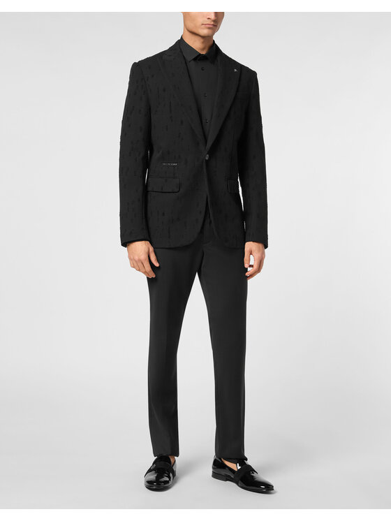PHILIPP PLEIN PHILIPP PLEIN Marynarka 23179 Czarny Regular Fit