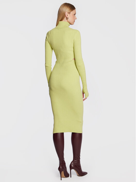 Herskind Herskind Úpletové šaty Fabienne 4630853 Zelená Slim Fit