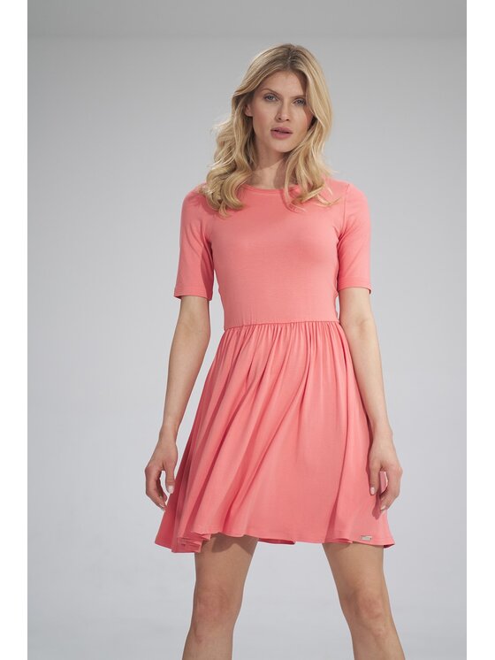 FIGL FIGL Sukienka M751 Pomarańczowy Regular Fit