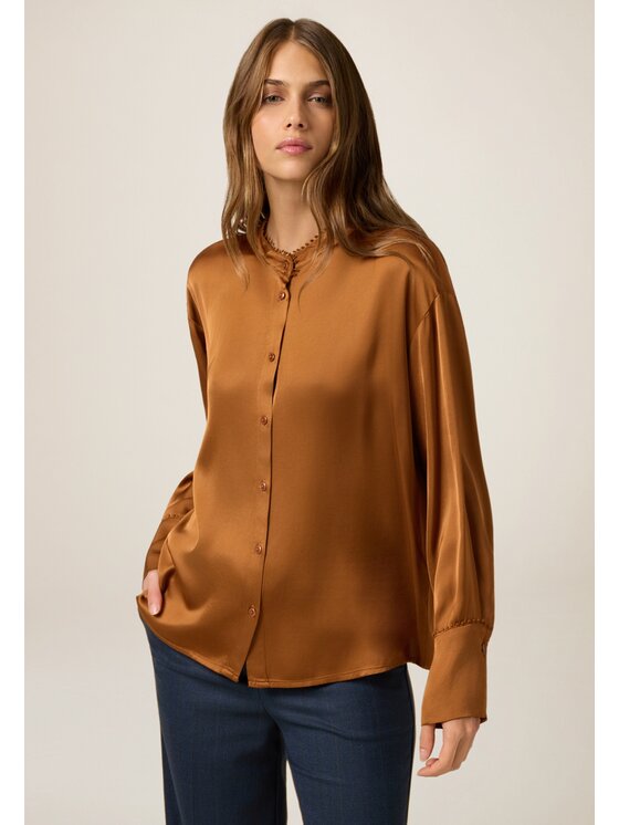 Oltre Oltre Koszula 5050J000876N027 Pomarańczowy ciemny Baggy Fit