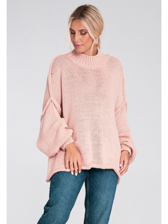 FIGL FIGL Svetr M1238 Růžová Regular Fit