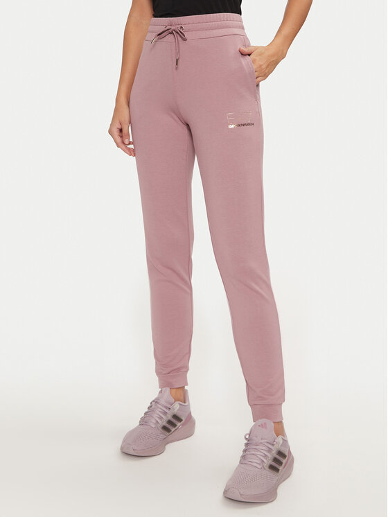 EA7 Emporio Armani Teplákové nohavice 8NTP66 TJ9RZ 1341 Fialová Regular Fit
