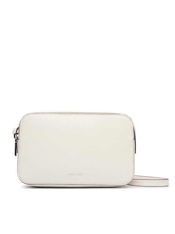 Calvin Klein Torebka Foil Logo Elongated Camera Bag LV04F3276G Biały