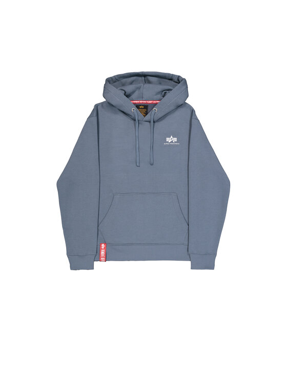 Alpha Industries Alpha Industries Bluza Basic Small Logo Hoodie Błękitny Regular Fit