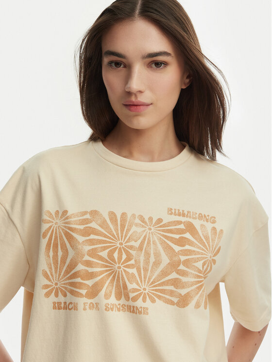 Billabong Billabong T-Shirt Wander Across EBJZT00483 Béžová Loose Fit