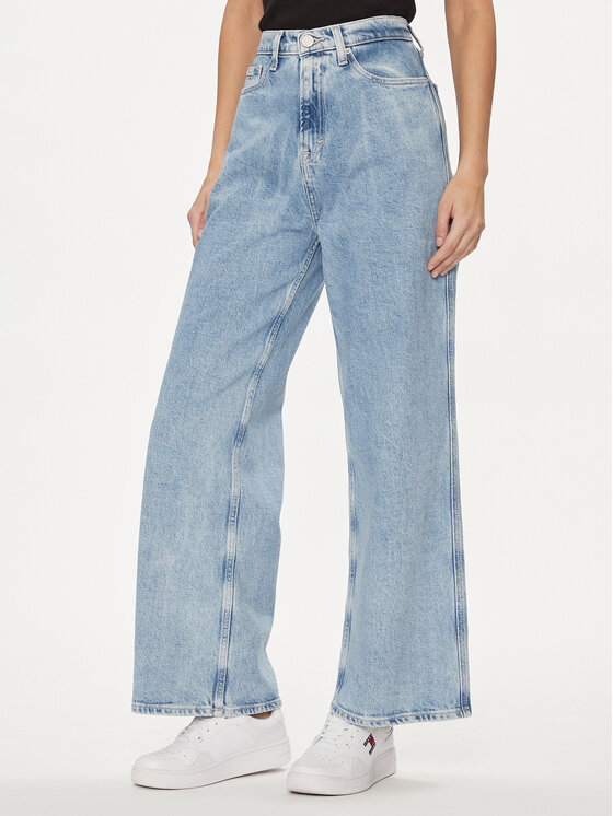 Tommy Jeans Blugi Claire DW0DW17585 Albastru Wide Leg