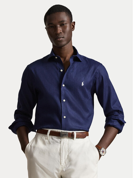 Polo Ralph Lauren Cămașă 710B15596003 Bleumarin Custom Fit