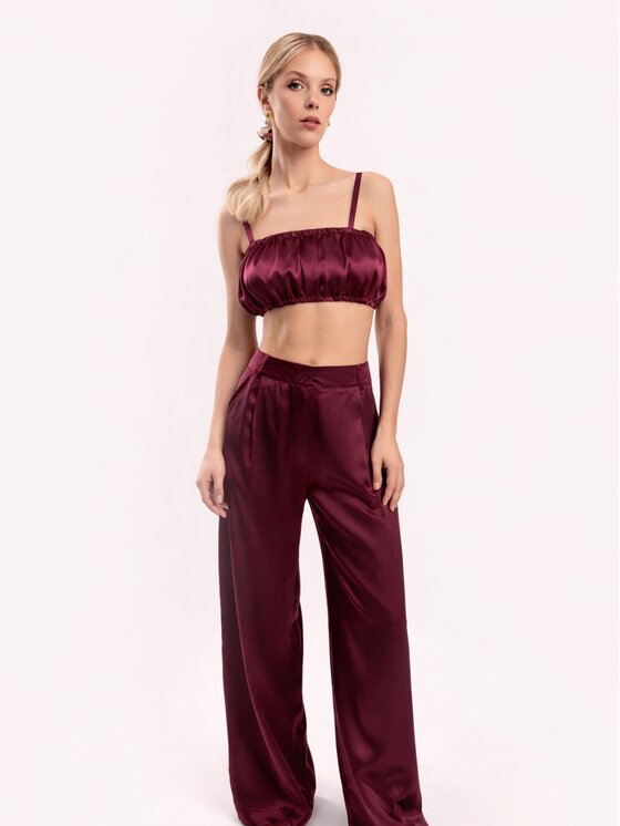 Cat&Cat Cat&Cat Podprsenka Bralette jedwabny Bordó