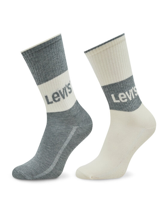 Set de 2 perechi de șosete lungi de damă Levi's® 701218215 Grey Combo