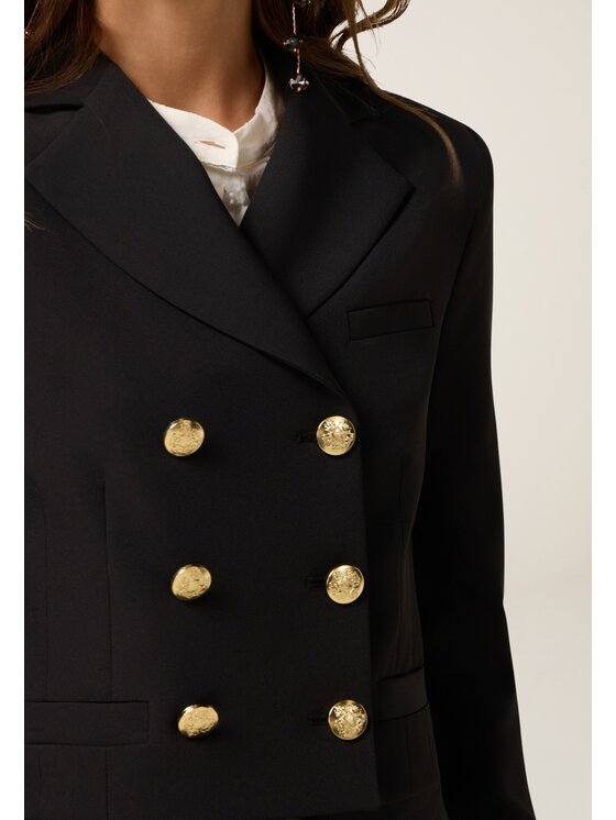 Oltre Oltre Giacca outdoor Q009R004631N033 Nero Cropp Fit