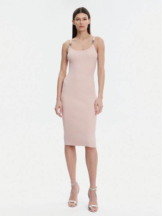 MICHAEL Michael Kors MICHAEL Michael Kors Sukienka dzianinowa MT482IL33D Różowy Slim Fit