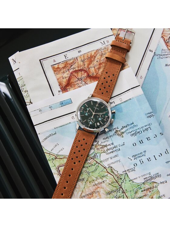 Timex Timex Hodinky Marlin Chronograph TW2W10100 Hnědá