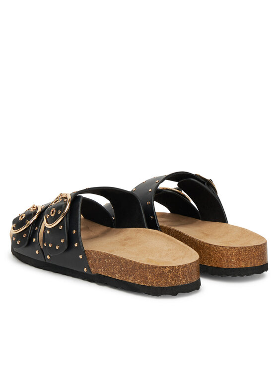 ONLY Shoes ONLY Shoes Klapki Onlmaxi-15 Pu Studs Buckle 15341190 Czarny