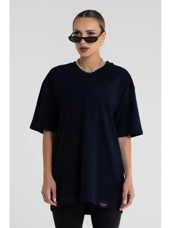 T-Shirt, rozmiar XS, Grantowe, T-shirt bawełniany oversize BOYFRIEND