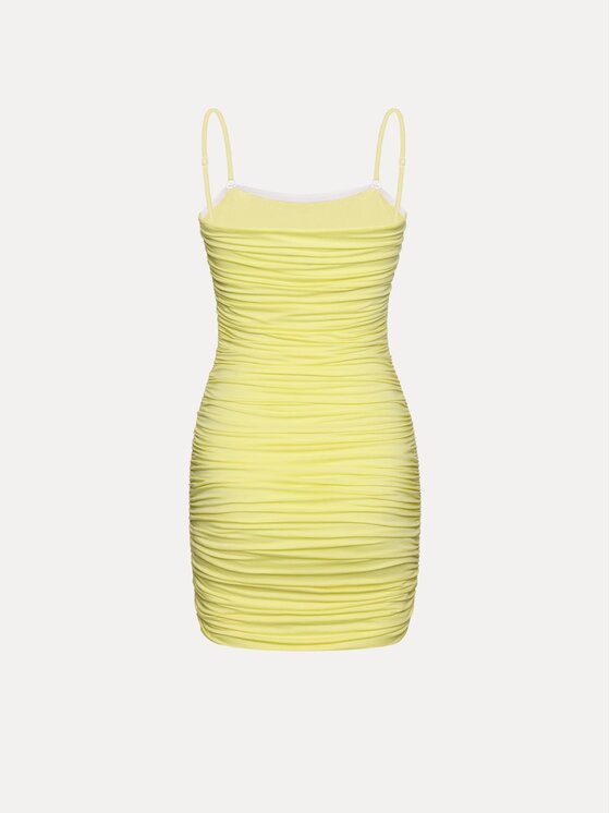 La Mania La Mania Letné šaty ZENDA Žltá Basic Fit