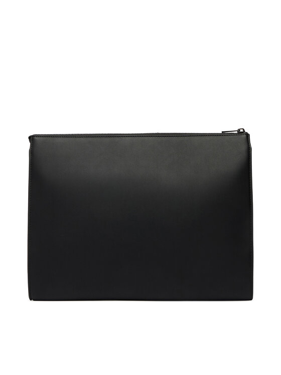 Tommy Hilfiger Tommy Hilfiger Etui pentru laptop Metal Logo Woven Laptop Sleeve AM0AM14303 Negru