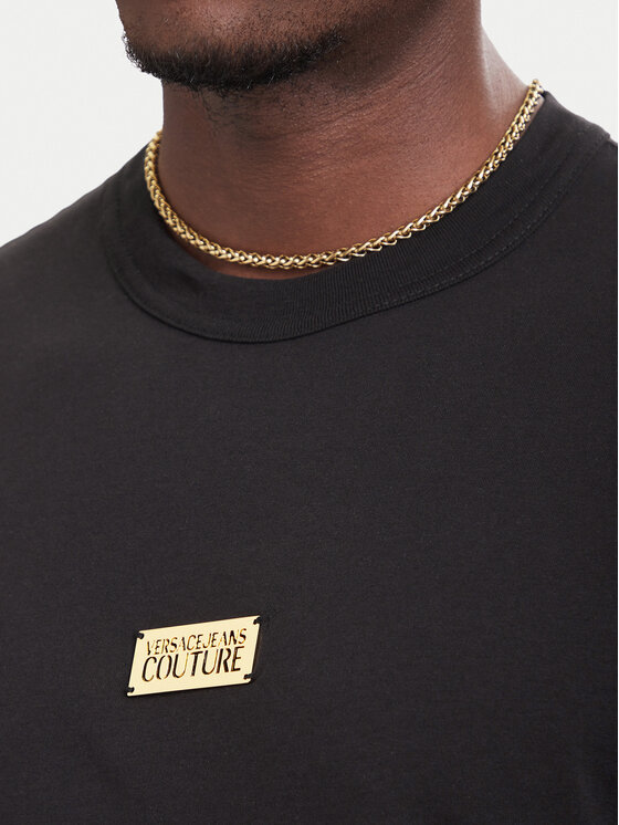 Versace Jeans Couture Versace Jeans Couture T-Shirt 80GAHT05 CJ00T Czarny Regular Fit