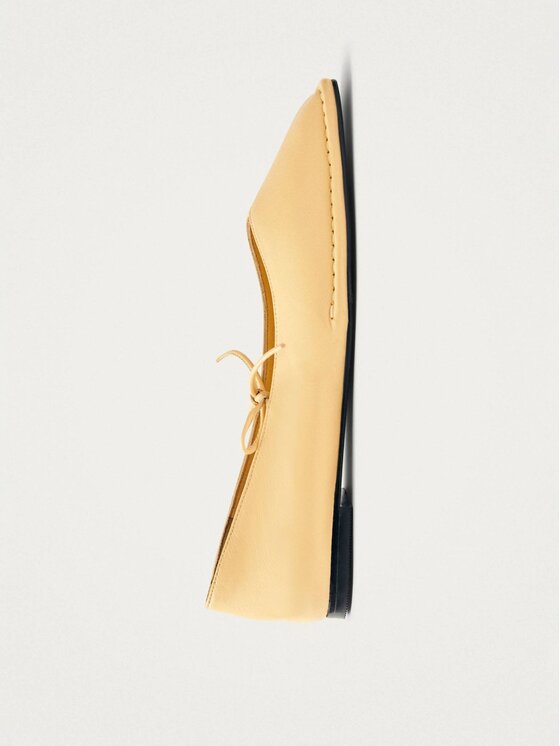 ALOHAS ALOHAS Baleriny Sway Vanilla Leather Ballet Flats Żółty