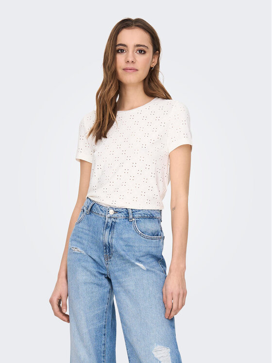 JDY Tričko 15158450 Biela Regular Fit