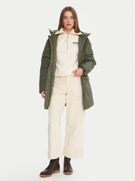 Tommy Hilfiger Tommy Hilfiger Parka WW0WW46533 Zielony Relaxed Fit