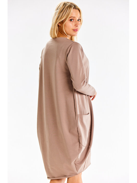 Infinite You Infinite You Úpletové šaty M329 Hnedá Basic Fit