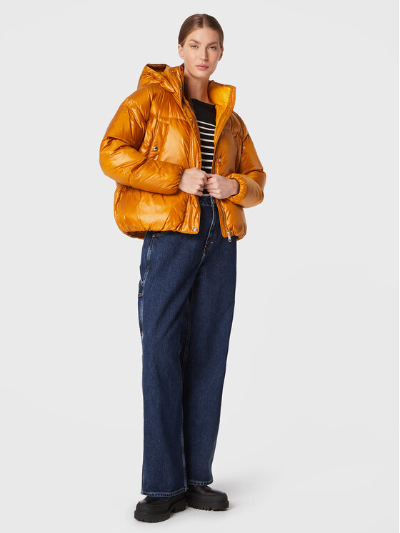 Tommy Hilfiger Tommy Hilfiger Пухено яке Pop Colour WW0WW35974 Жълт Regular Fit