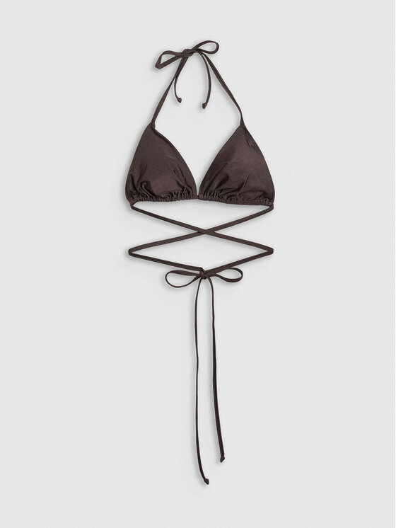 4F 4F Góra od bikini ESSENTIAL Brązowy ciemny