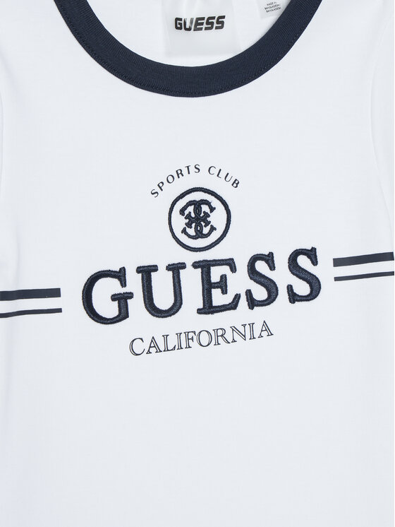 Guess Guess Vsakodnevna obleka J6GK26 KCQX1 Bela Slim Fit