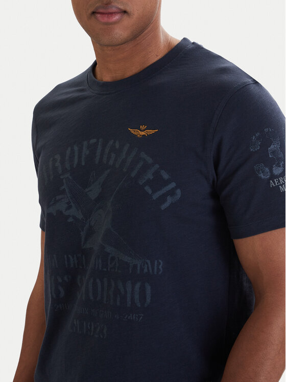Aeronautica Militare Aeronautica Militare T-Shirt 261TS2525UJ00686 Tmavomodrá Regular Fit