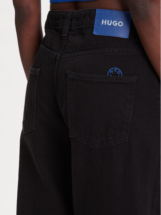HUGO HUGO Jeansy Leni_B 50548982 Černá Loose Fit