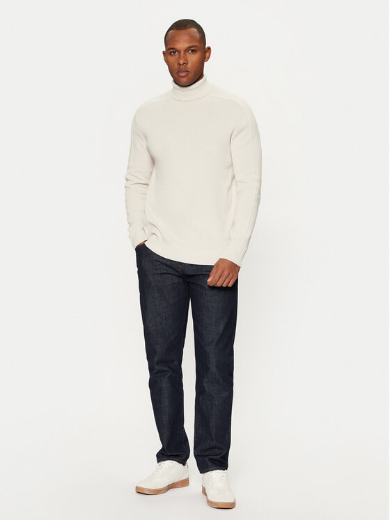 s.Oliver s.Oliver Rollkragenpullover 2152195 Écru Regular Fit