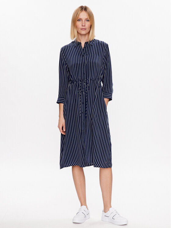 Tommy Hilfiger Rochie tip cămașă WW0WW38294 Bleumarin Regular Fit Bleumarin imagine noua