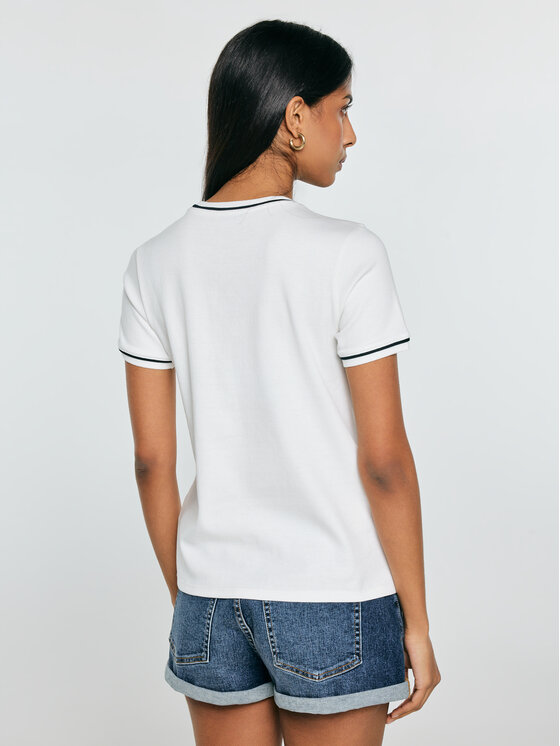 BIG STAR BIG STAR T-Shirt LEMOURE Kremowy Basic Fit