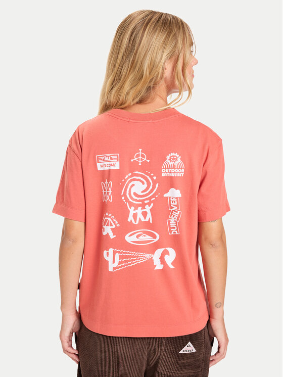 Quiksilver Quiksilver T-Shirt Standard  EQWZT03197 Μπορντό Regular Fit