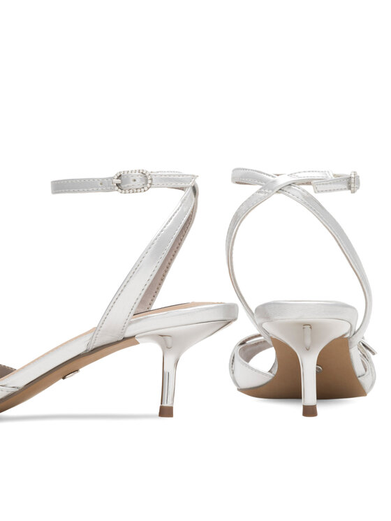 Nine West Zadien2 Sandali Con Tacco Alto E Strass - Donna, Punta Rotonda, Chiusura Con Fibbia
