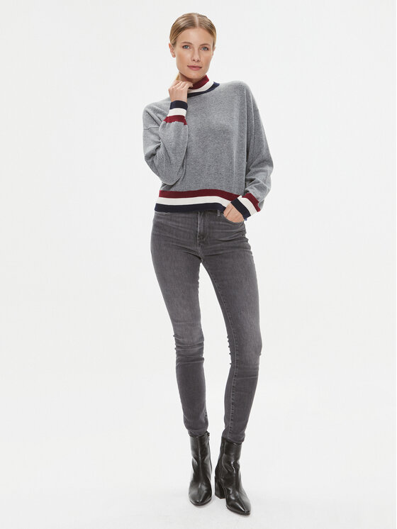 Tommy Hilfiger Tommy Hilfiger Rollkragenpullover WW0WW39536 Grau Regular Fit