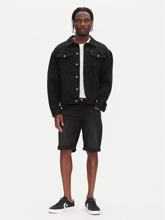 Lee Lee Pantaloni scurți de blugi 5 Pocket 112363930 Negru Regular Fit