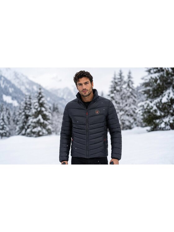 Geographical Norway Geographical Norway Kurtka zimowa WY6915H/GN-BLACK Czarny Reglan Fit