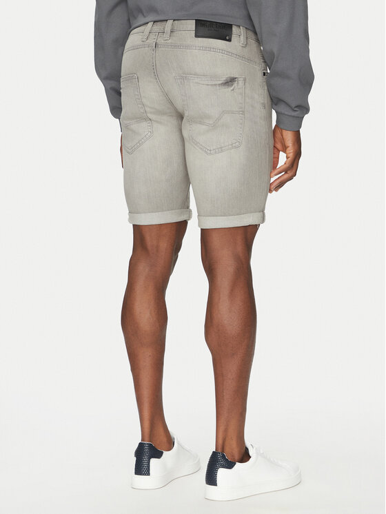 INDICODE INDICODE Pantaloni scurți de blugi Kaden Holes 70-104 Gri Regular Fit