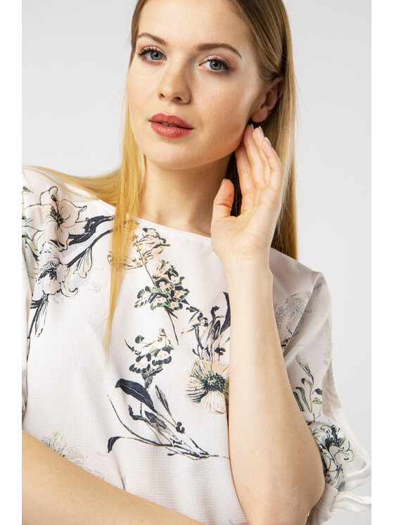 QUIOSQUE QUIOSQUE Halenka BOTANIC BLOUSE Écru Regular Fit