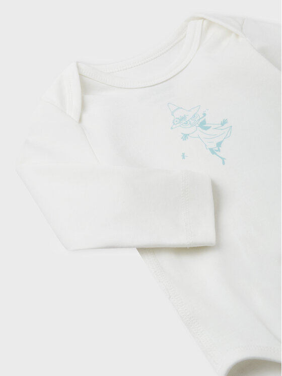 Reima Reima Комплект боди и панталон MOOMIN Dyrbaraste 5200067A Бял Regular Fit