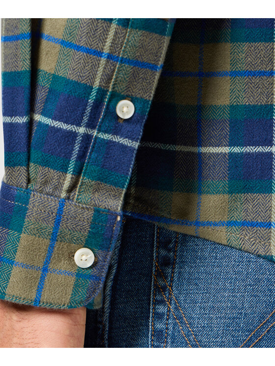 Wrangler Wrangler Koszula 112356769 Zielony Regular Fit